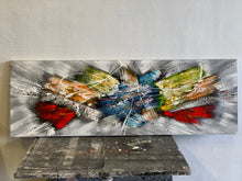 Lade das Bild in den Galerie-Viewer, Explosion der Farben - Einzelstück aus Spachtel- und Acryltechnik auf edler Leinwand - 150 x 50cm