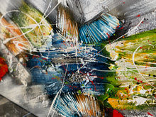 Lade das Bild in den Galerie-Viewer, Explosion der Farben - Einzelstück aus Spachtel- und Acryltechnik auf edler Leinwand - 150 x 50cm
