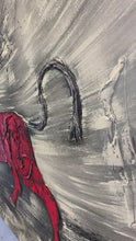 Laden und Abspielen von Videos im Galerie-Viewer, Heavy Bull Red - Einzelstück aus Spachtel- und Acryltechnik auf Leinwand - 160 x 90cm
