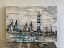 Lade das Bild in den Galerie-Viewer, Nordsee Liebe - Einzelstück aus Spachtel- und Acryltechnik auf edler Leinwand - 100 x 70cm
