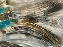 Lade das Bild in den Galerie-Viewer, Abstraktes Zentrum - Einzelstück aus Spachtel- und Acryltechnik auf edler Leinwand - 150 x 50cm

